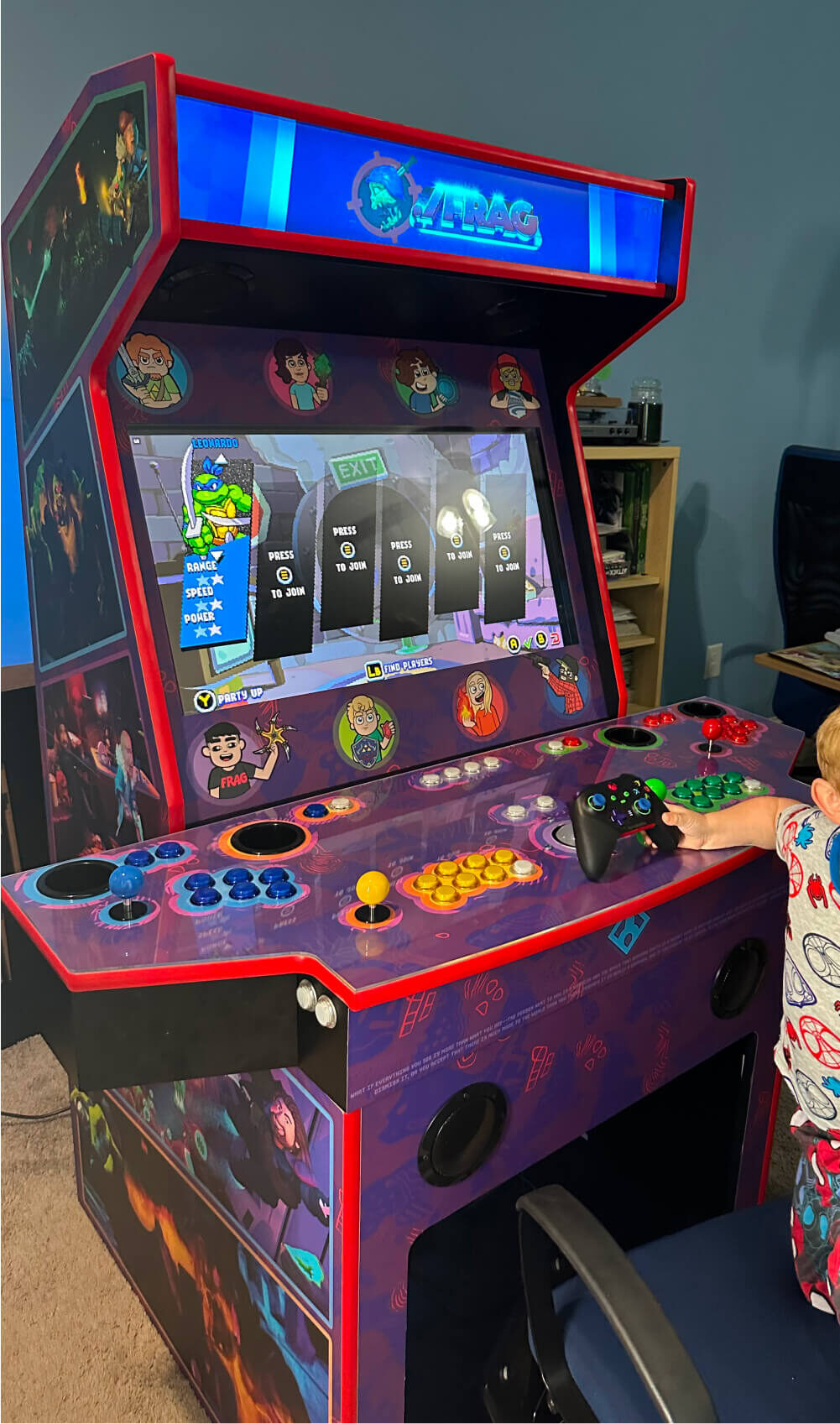 Arcade cabinet — side panel detail