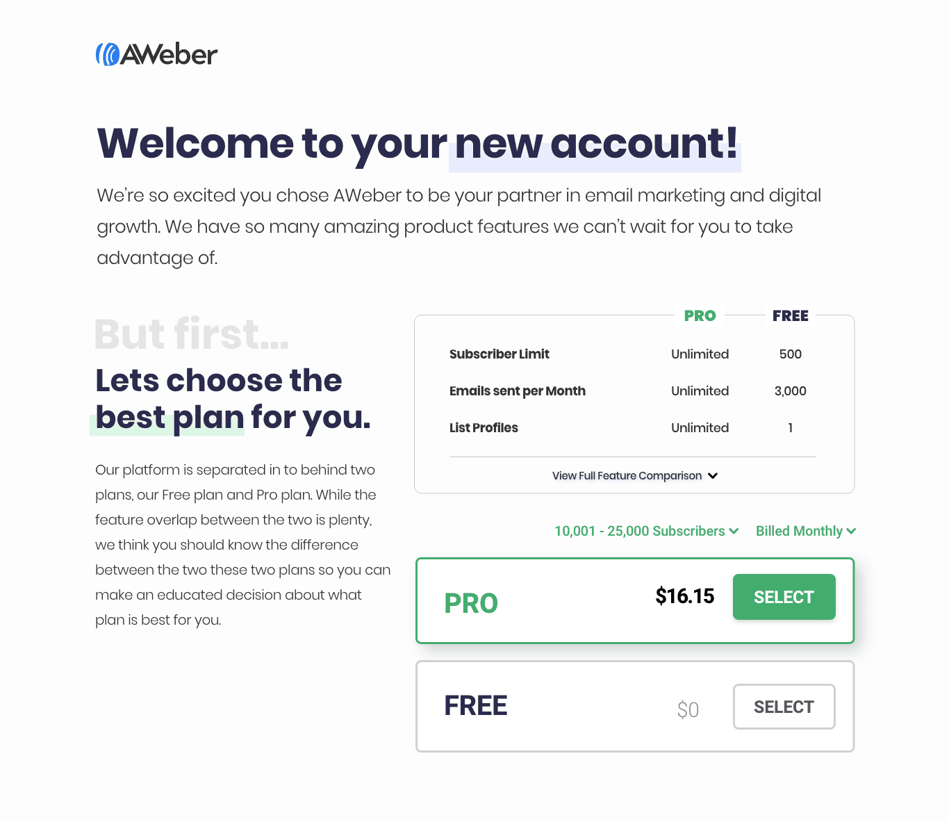 Sign-up page A/B test — variant