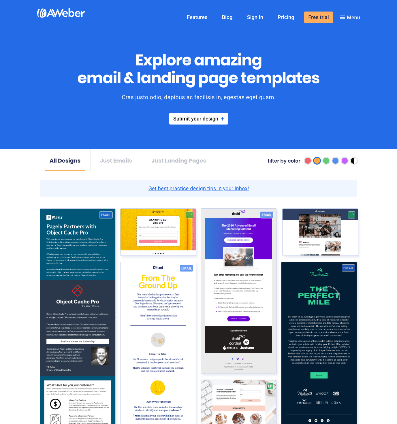 Template Design Gallery — index