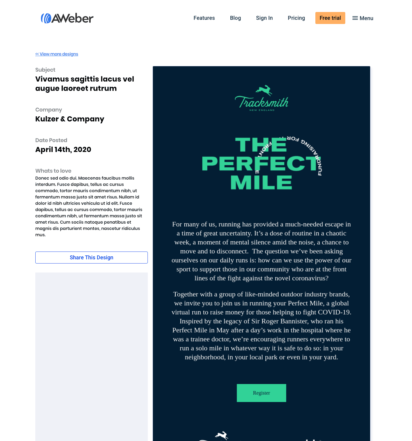 Template Design Gallery — detail