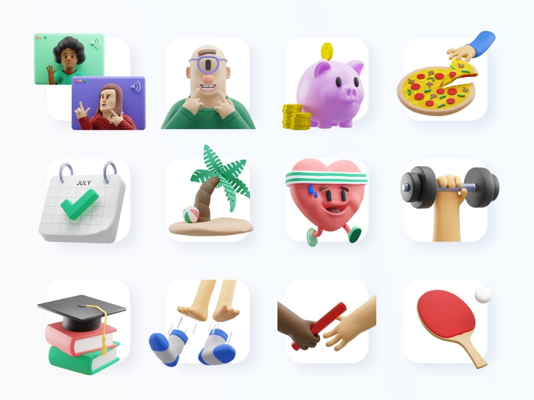 3D illustration — brand sample