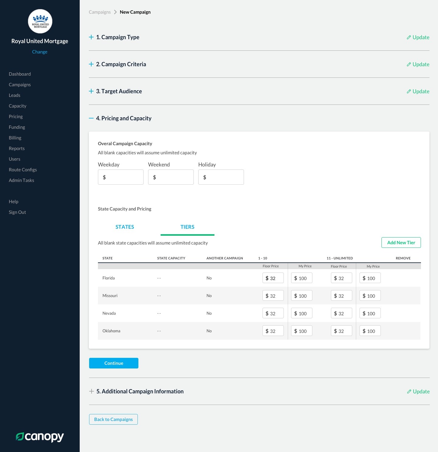 Canopy — lead management