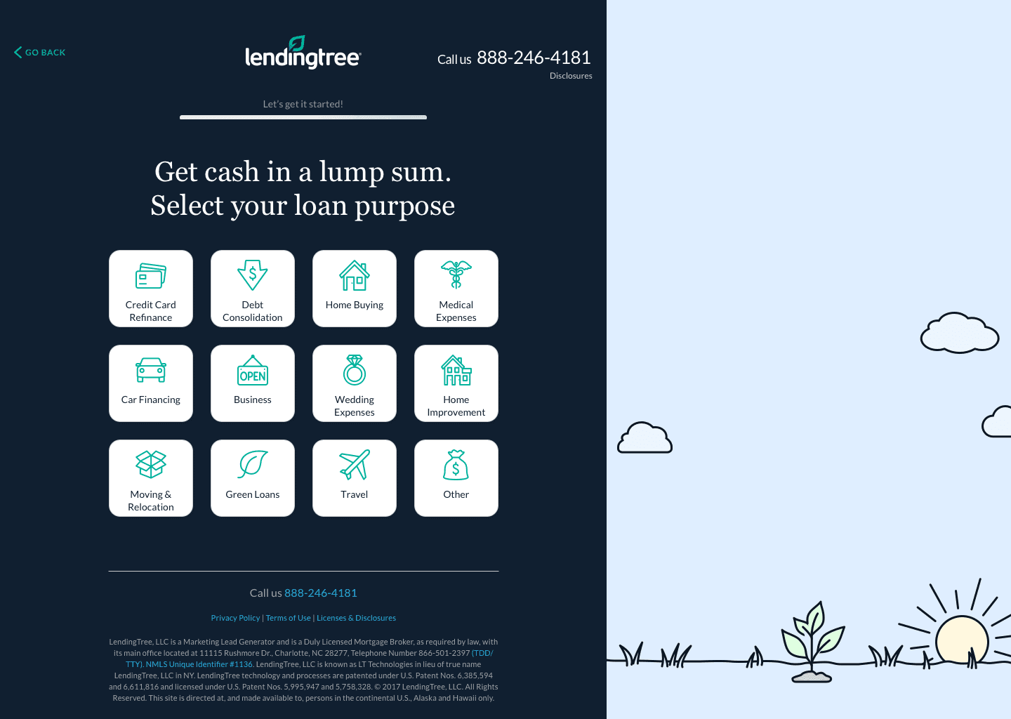Illustrated progress form — step A