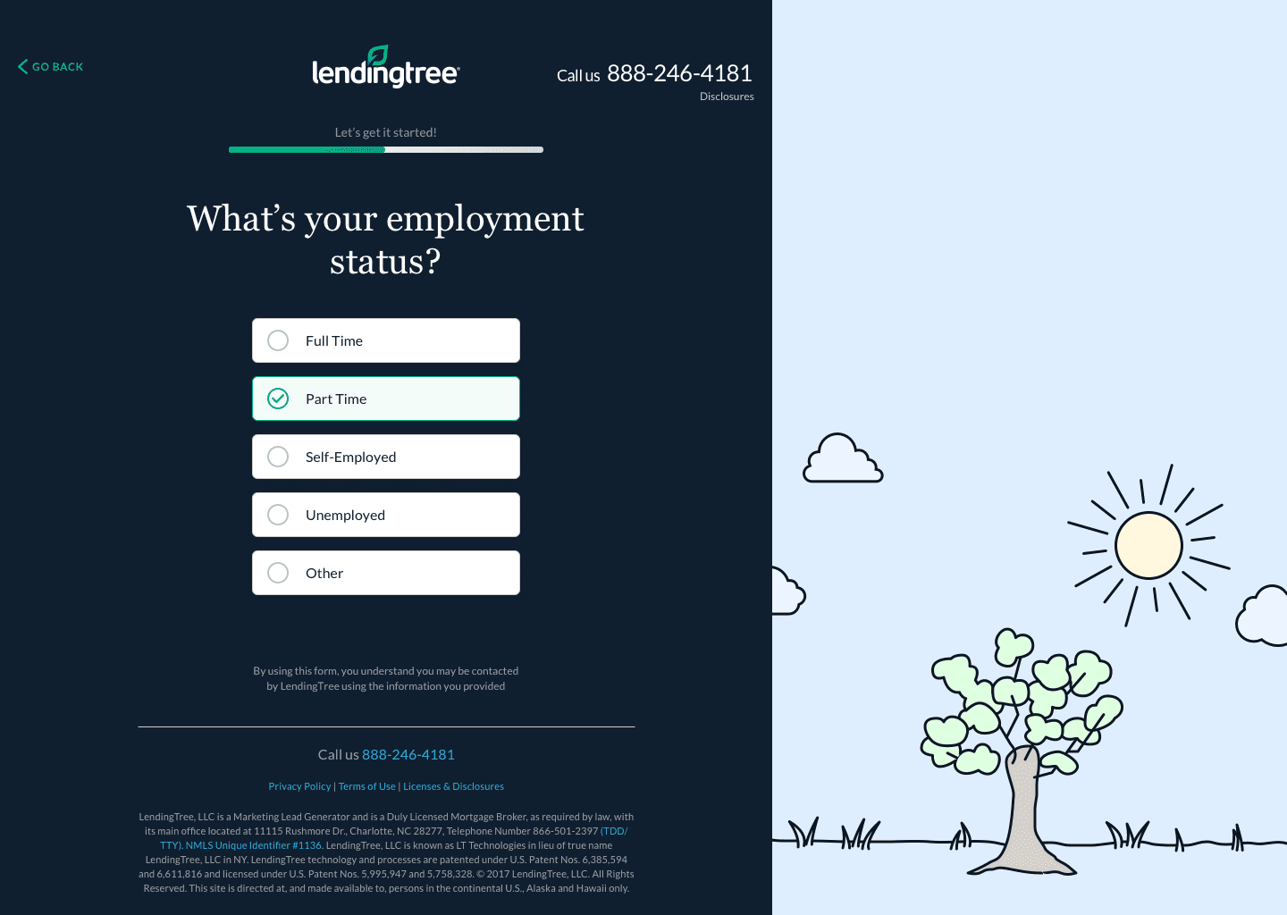 Illustrated progress form — step B