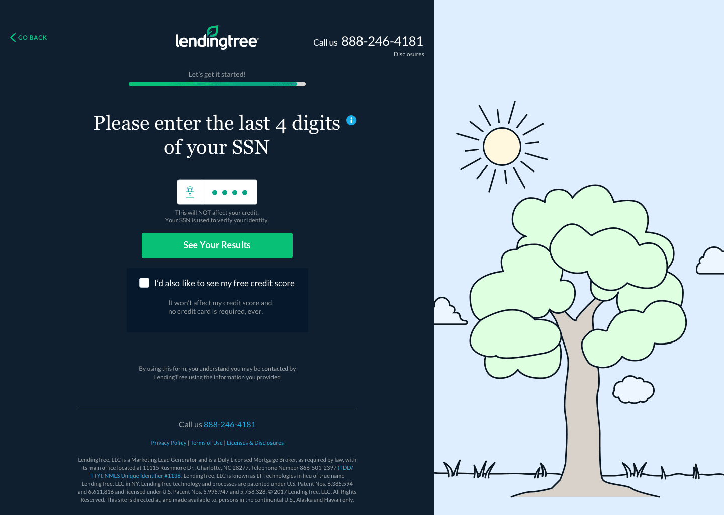 Illustrated progress form — step C