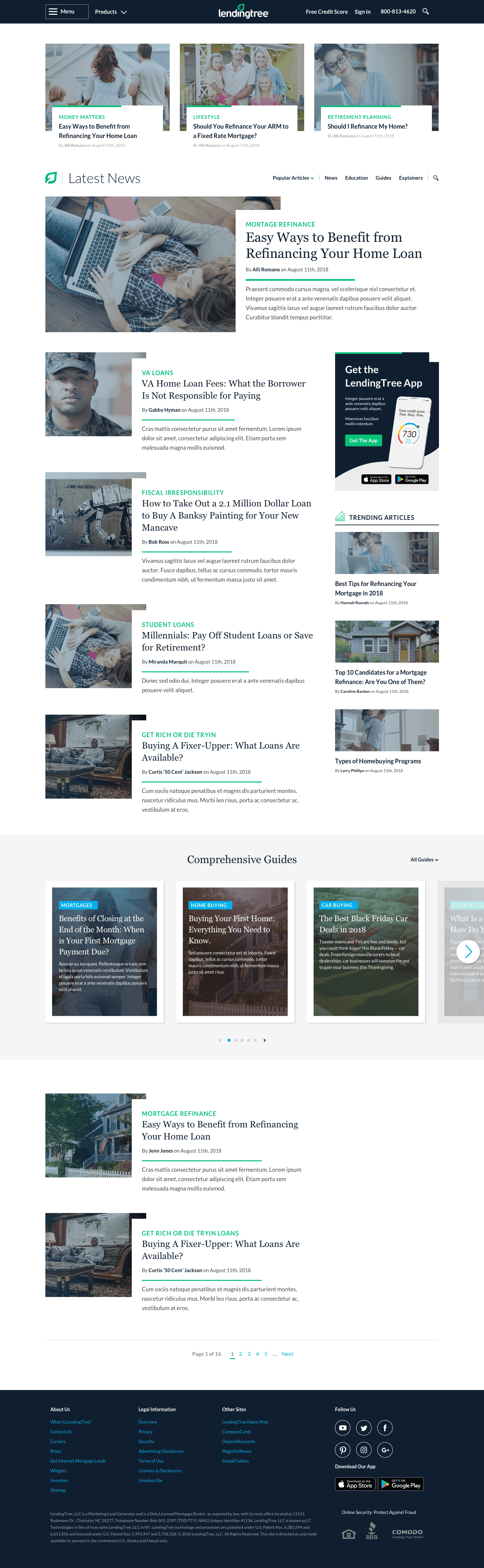 Blog redesign — index page