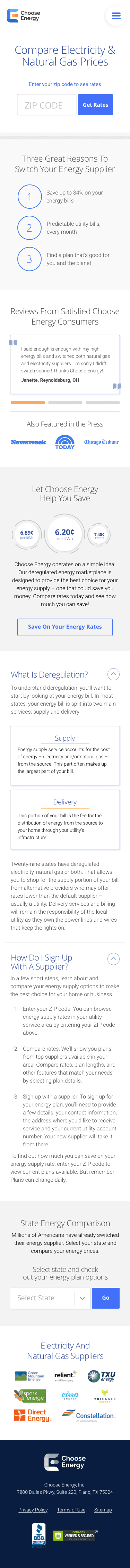 Choose Energy — mobile, page A
