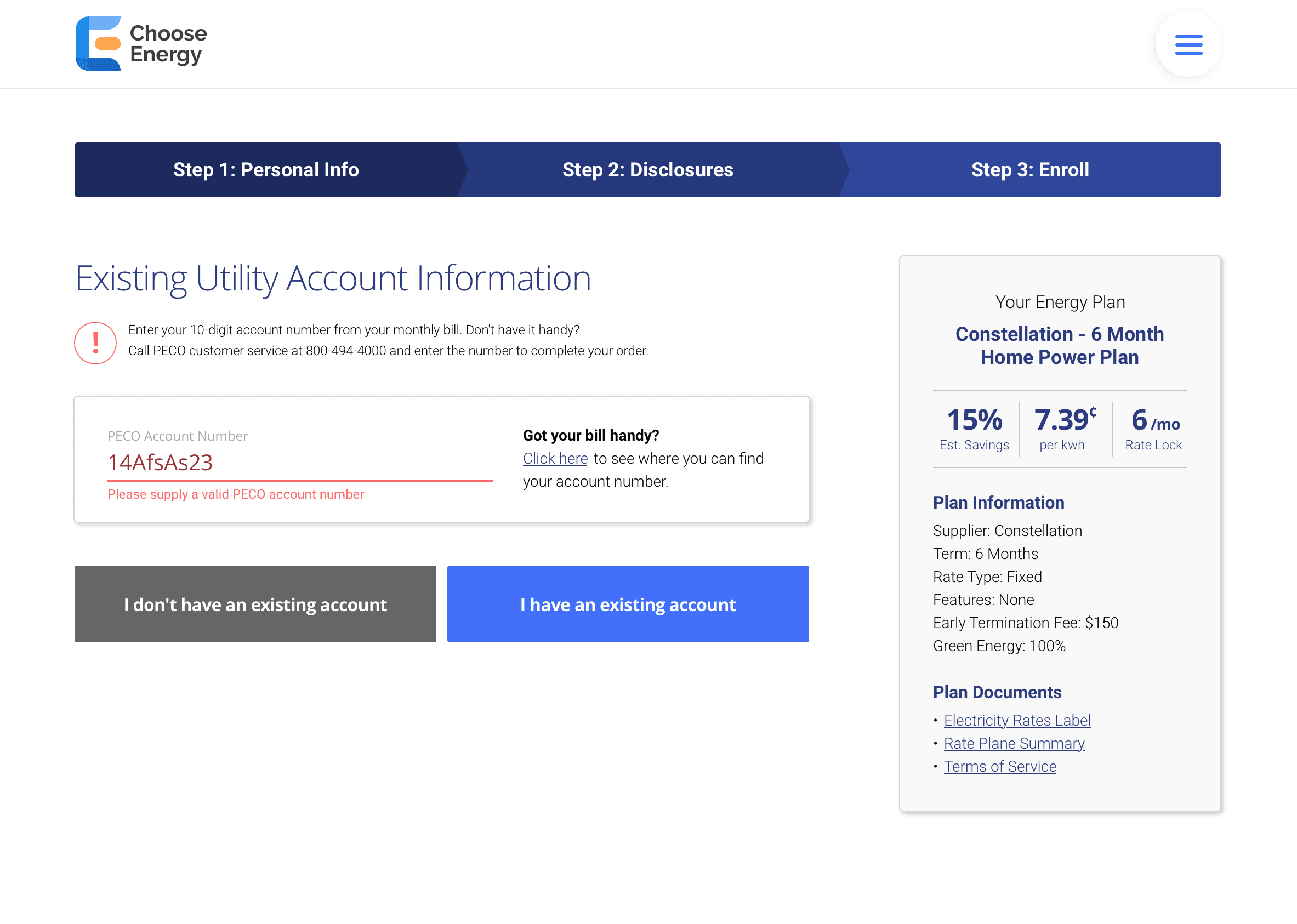 Cart — enrollment detail